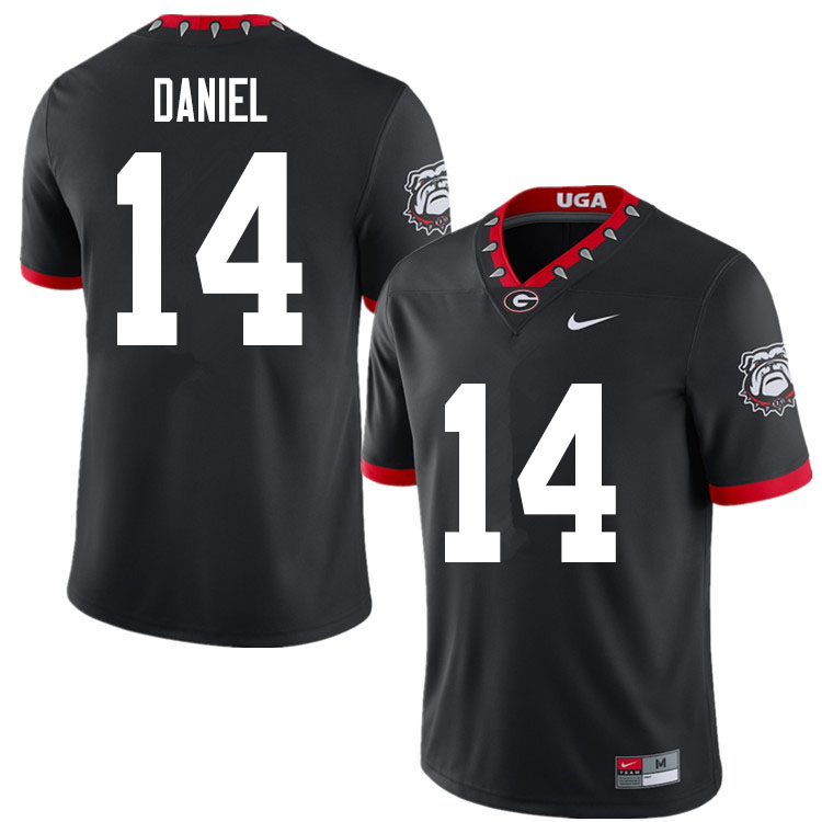 2020 Men #14 DJ Daniel Georgia Bulldogs Mascot 100th Anniversary College Football Jerseys Sale-Black